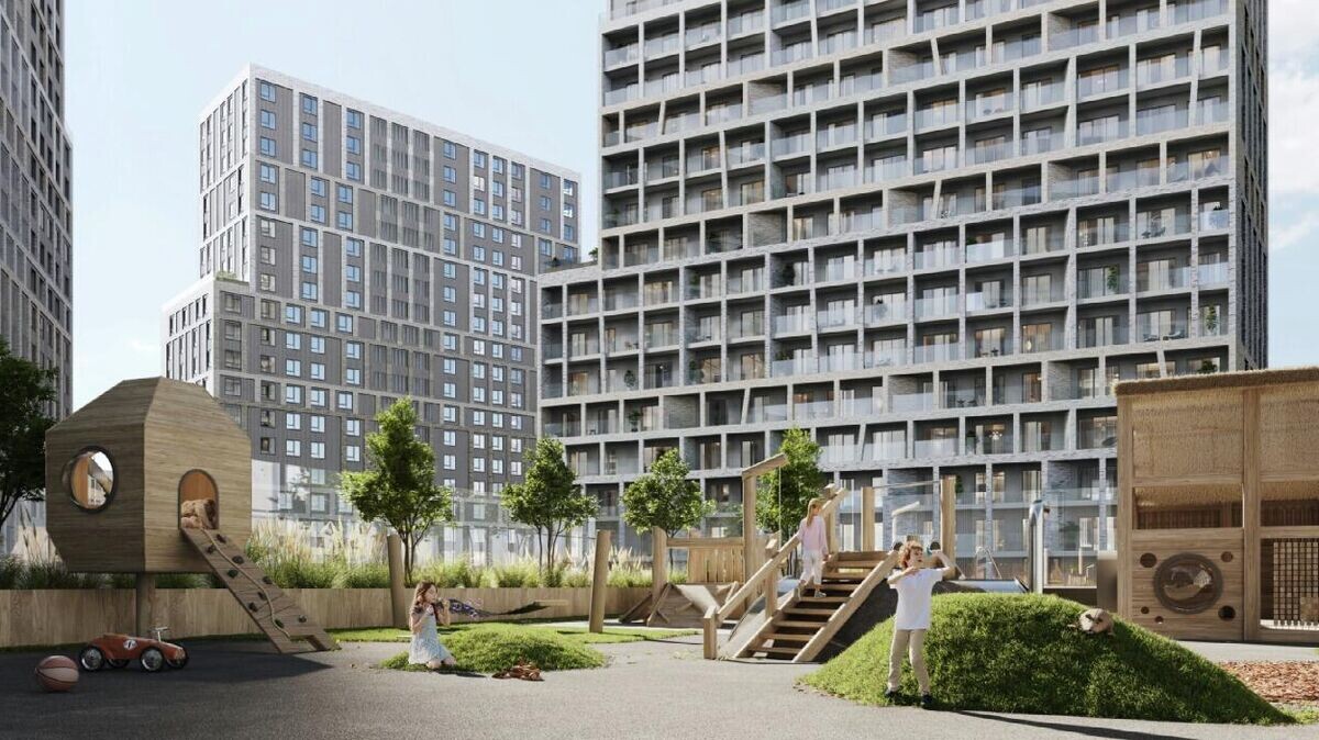    Проект детского сада с игровой площадкой на крыше на Симоновской набережной в Москве© Пресс-служба Москомархитектуры