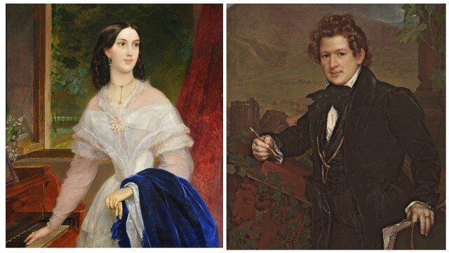 «Портрет у фортепиано» (К. Брюллов,1838) «Карл Павлович Брюллов»  (В. Тропинин, 1836)