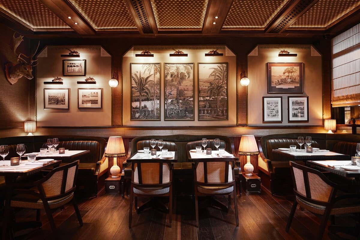    Интерьер ресторана Gymkhana Фото: TripAdvisor