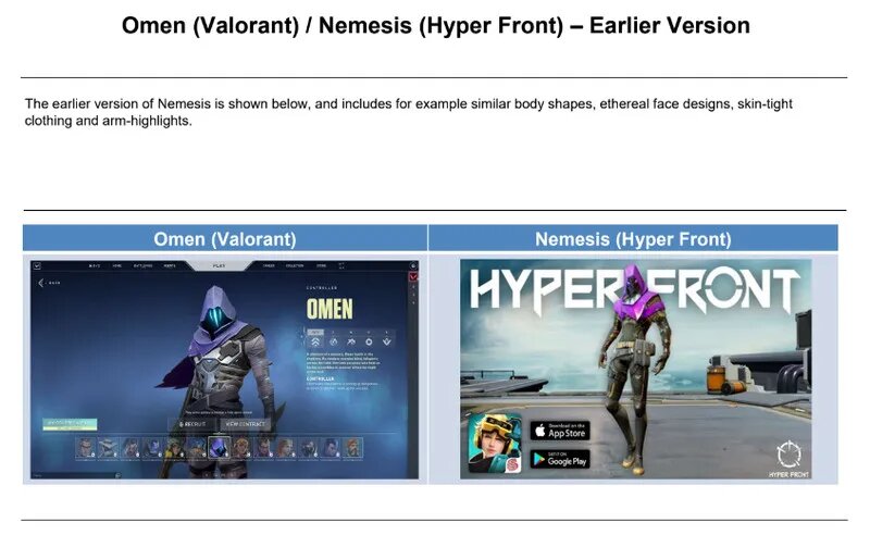 Сравнение Valorant и Hyper Front. Источник: иск Riot Games   📷