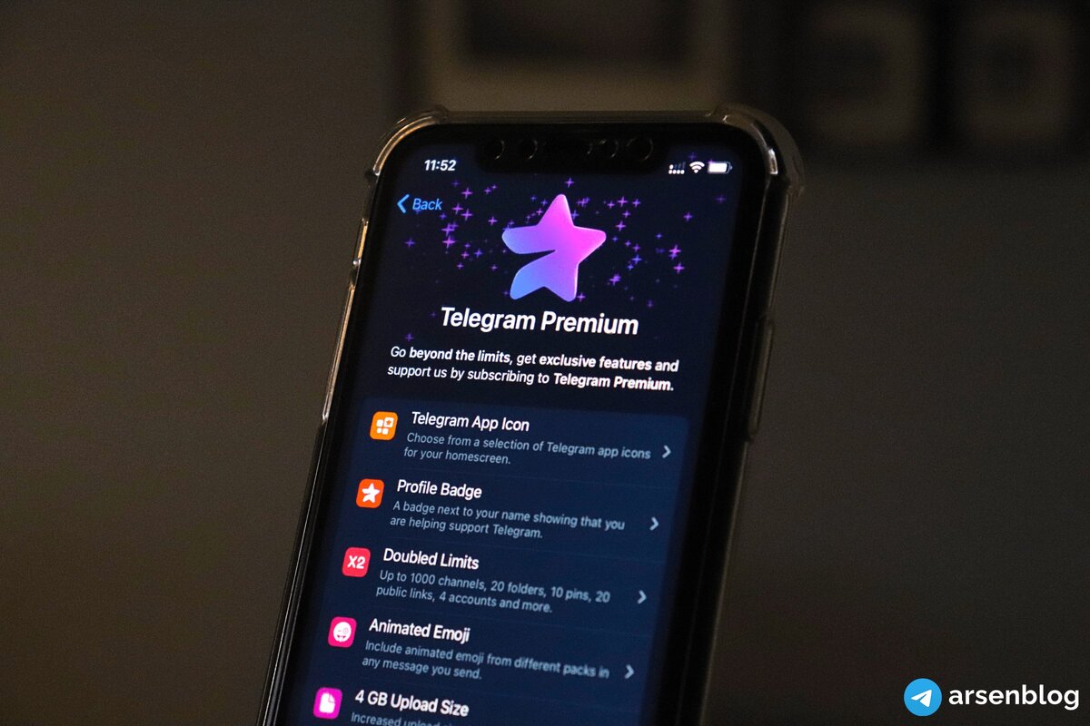 Telegram premium андроид