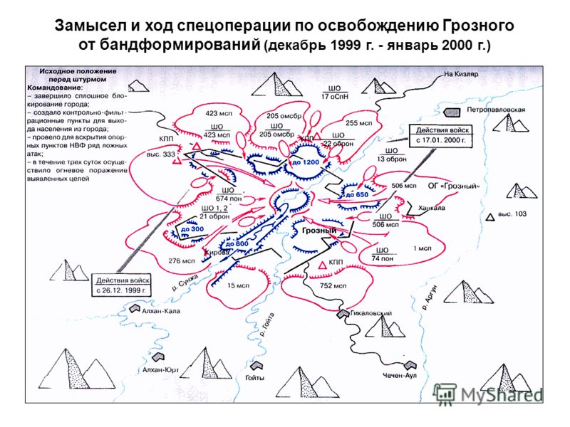 Карта боевых действий в чечне 1994 1996