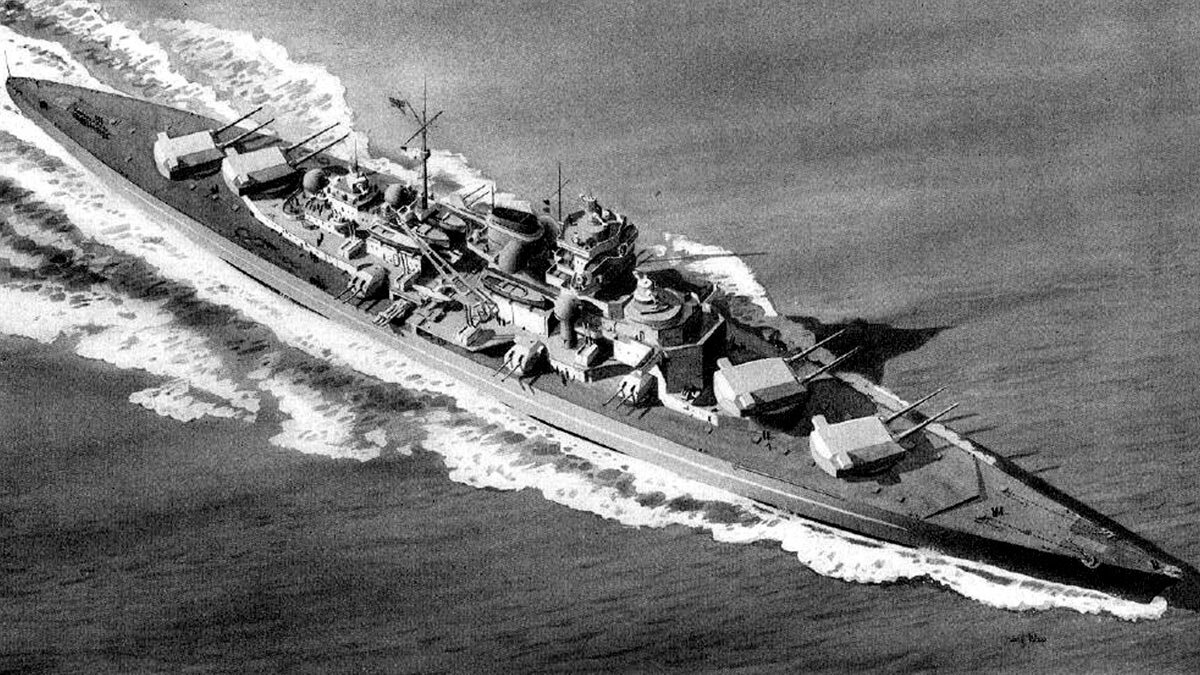 Royal Navy official photographer / Wikimedia CommonsНемецкий линкор «Тирпиц»