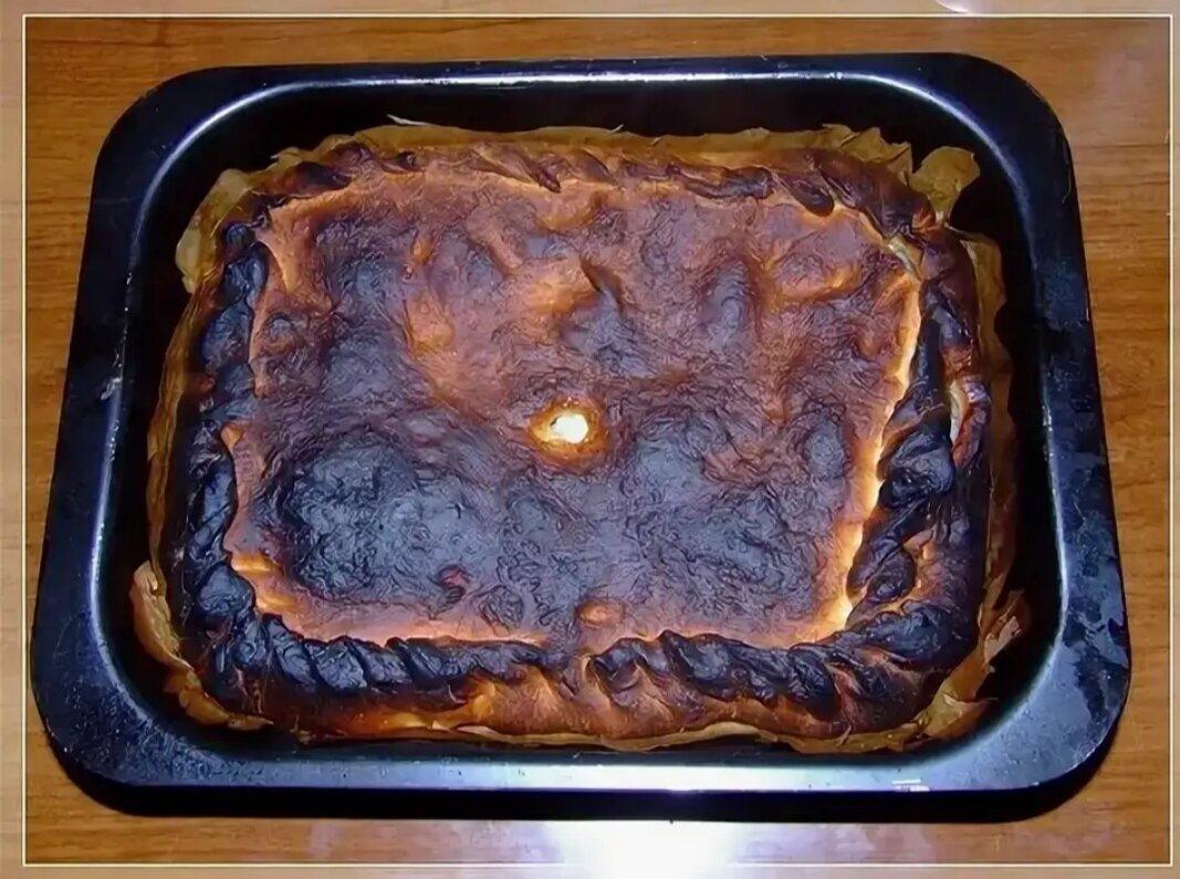 Почему пирог пригорает к форме