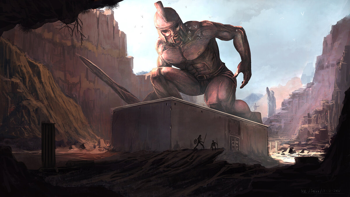 На фото – Талос, бронзовый автоматон из древнегреческих мифов