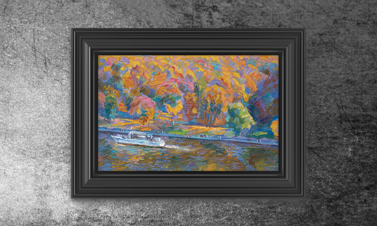 Картина: «Нескучный сад в октябре». Автор: Александр Попов. Размер: 80×60 см. Год создания: 2018. Страна: Россия.