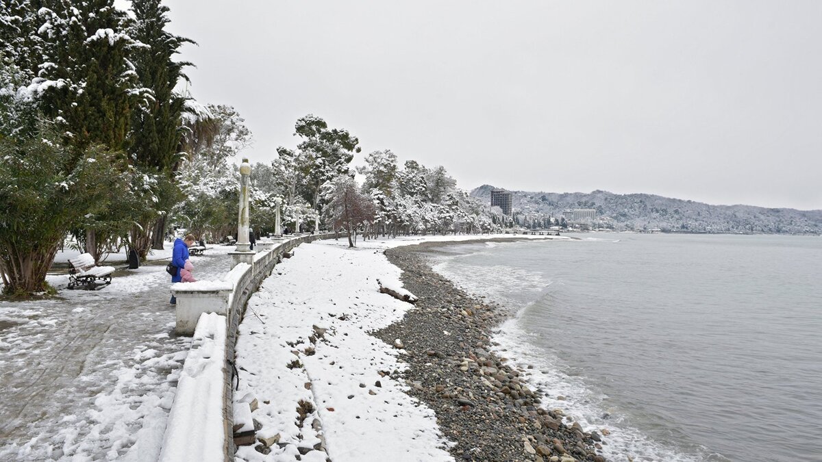    Снег в Абхазии© Sputnik