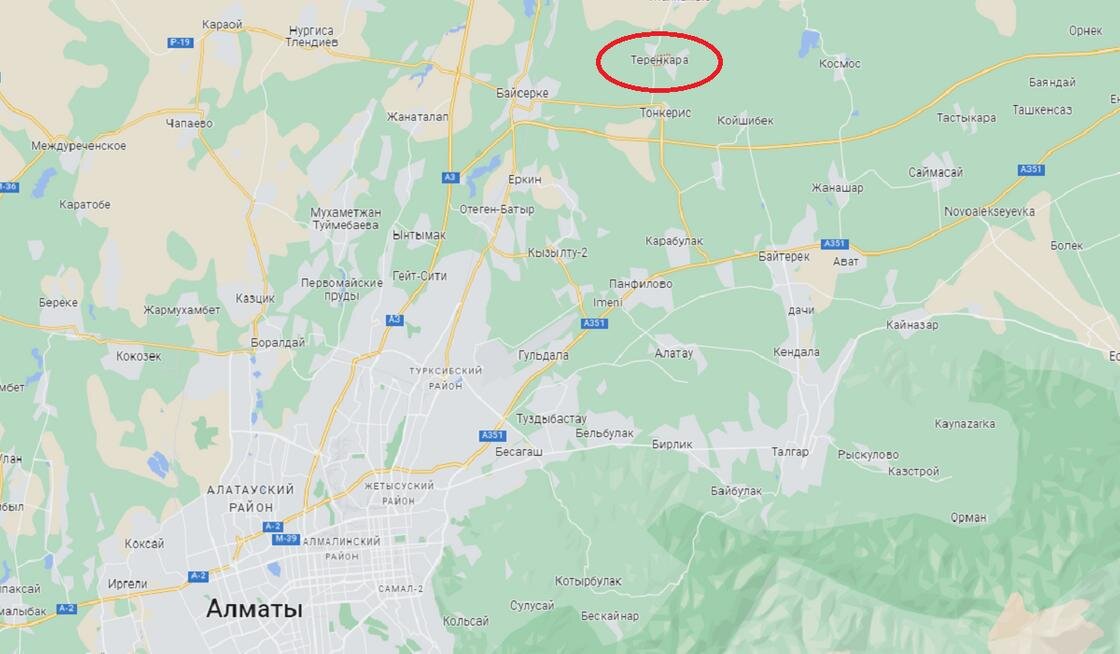    Село Теренкара на карте:Google Maps