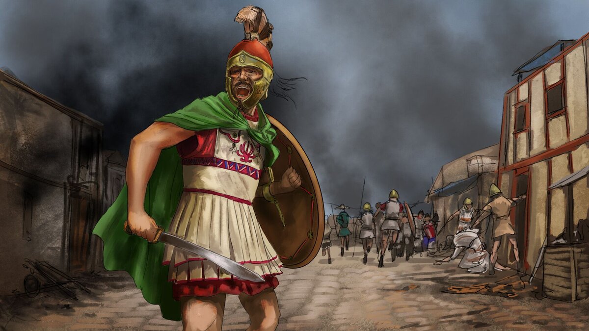 Пирр на улицах Аргоса