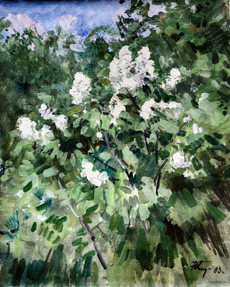Художник Юрий Подляский "Белая сирень"