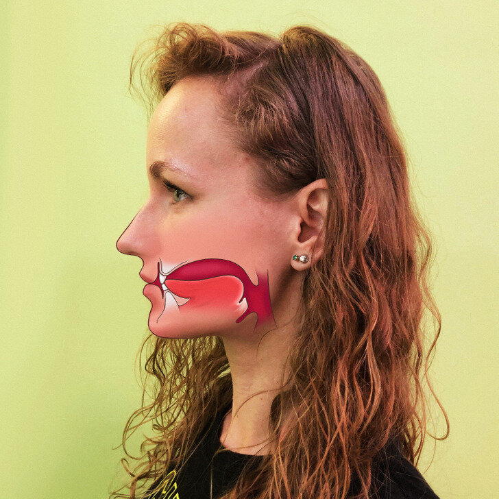    Изображение неправильного положения языка во ртуberidelai