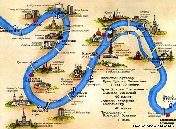 Карта мостов москвы реки
