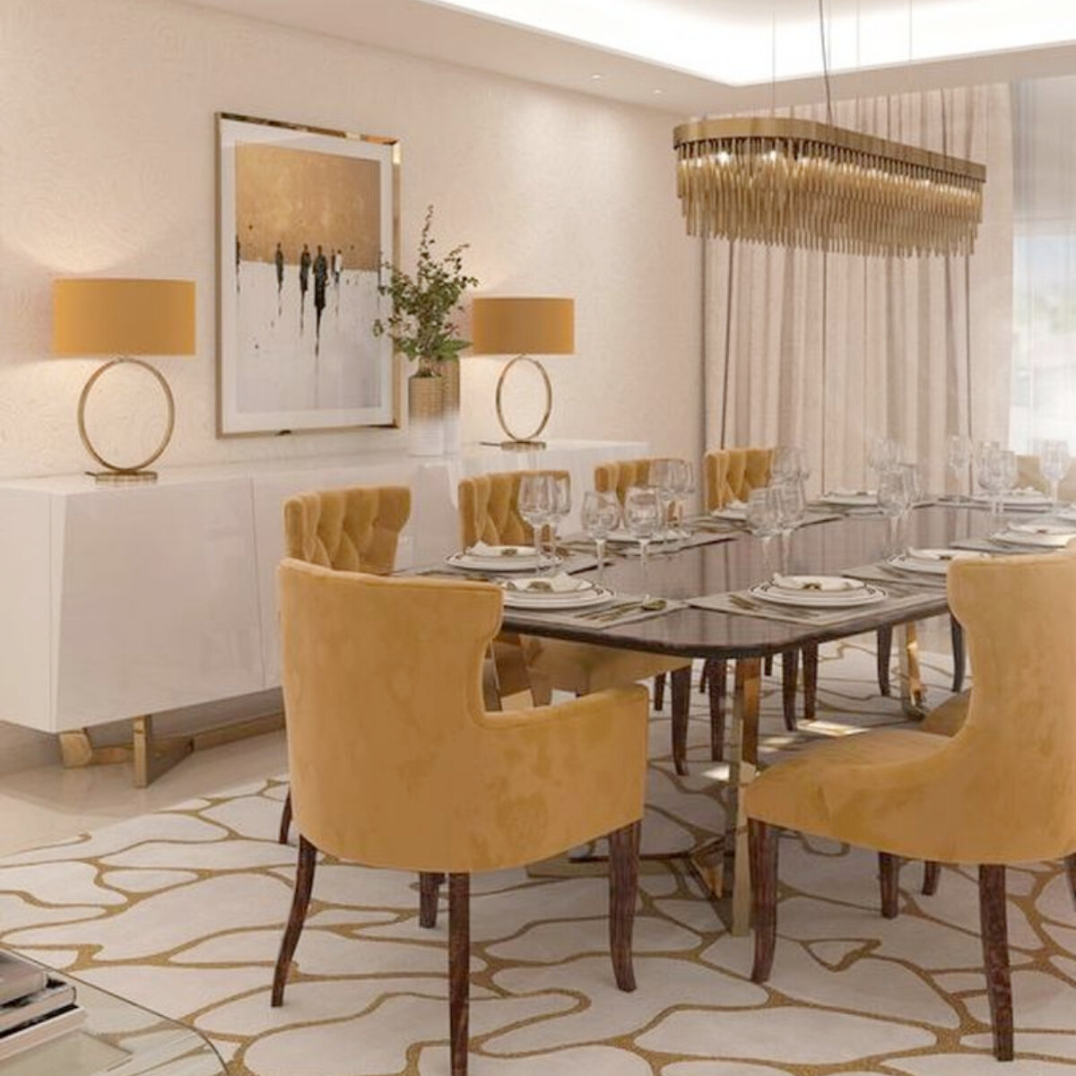 Дизайн интерьера квартир в стиле гламур. Фото 1