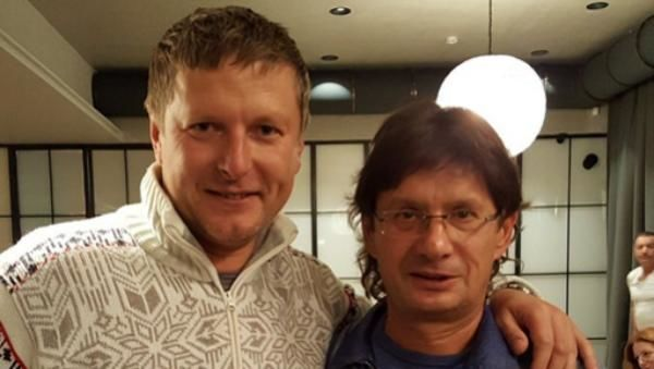 Евгений Кафельников и владелец "Спартака" Леонид Федун. Фото из интернета.