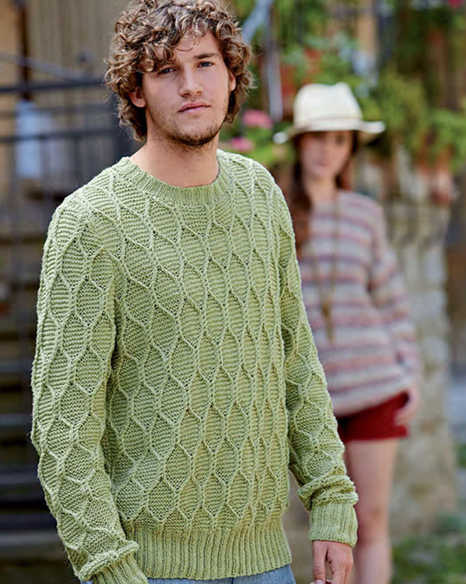 Мужские свитера спицами со схемами — 42 идеи