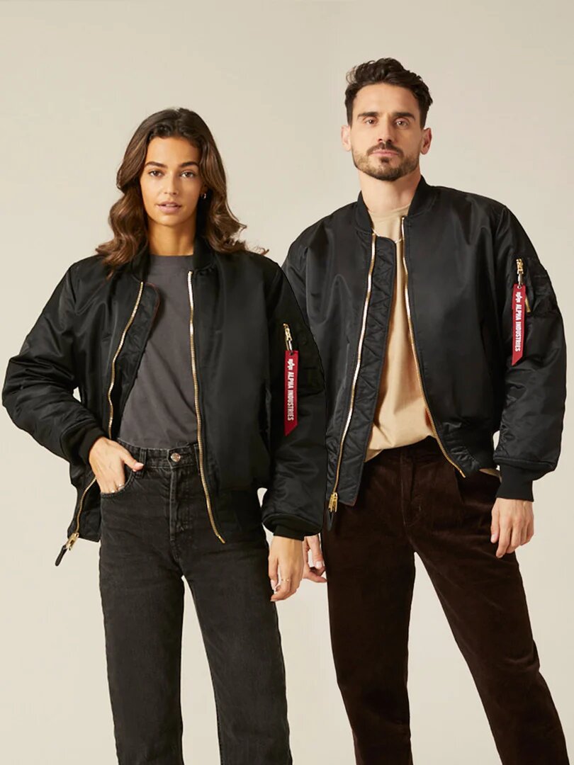 Unisex MA-1 Bomber Jacket Black Alpha Industries