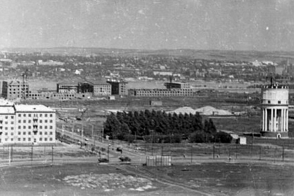 Красный проспект Новосибирск 1960 часовня