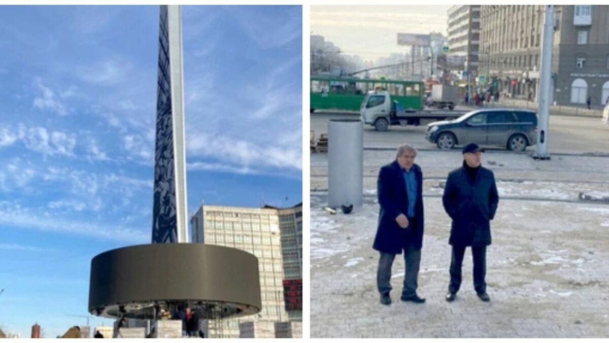 Стелла на площади калинина в новосибирске