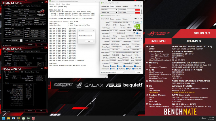  📷    Galax GeForce RTX 4090 HOF в тесте GPUPI. Источник изображения: HWBOT