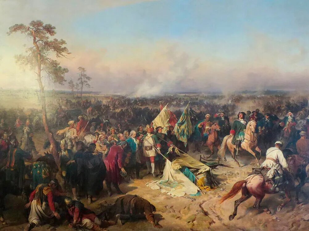 АЛЕКСАНДР КОЦЕБУ. ПОБЕДА ПОД ПОЛТАВОЙ (ФРАГМЕНТ). 1862. ГОСУДАРСТВЕННЫЙ ЭРМИТАЖ, САНКТ-ПЕТЕРБУРГ