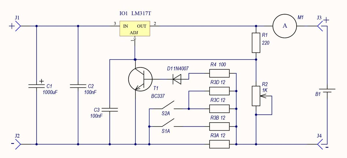 Регулируемый стабилизатор тока на LM317