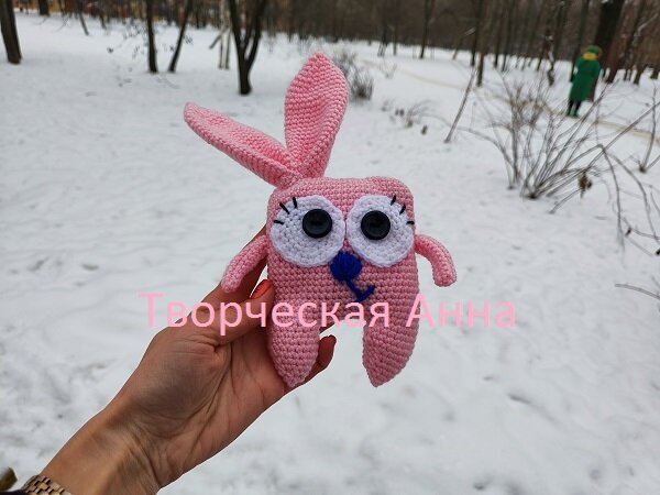 фото автора. Вязаный заяц