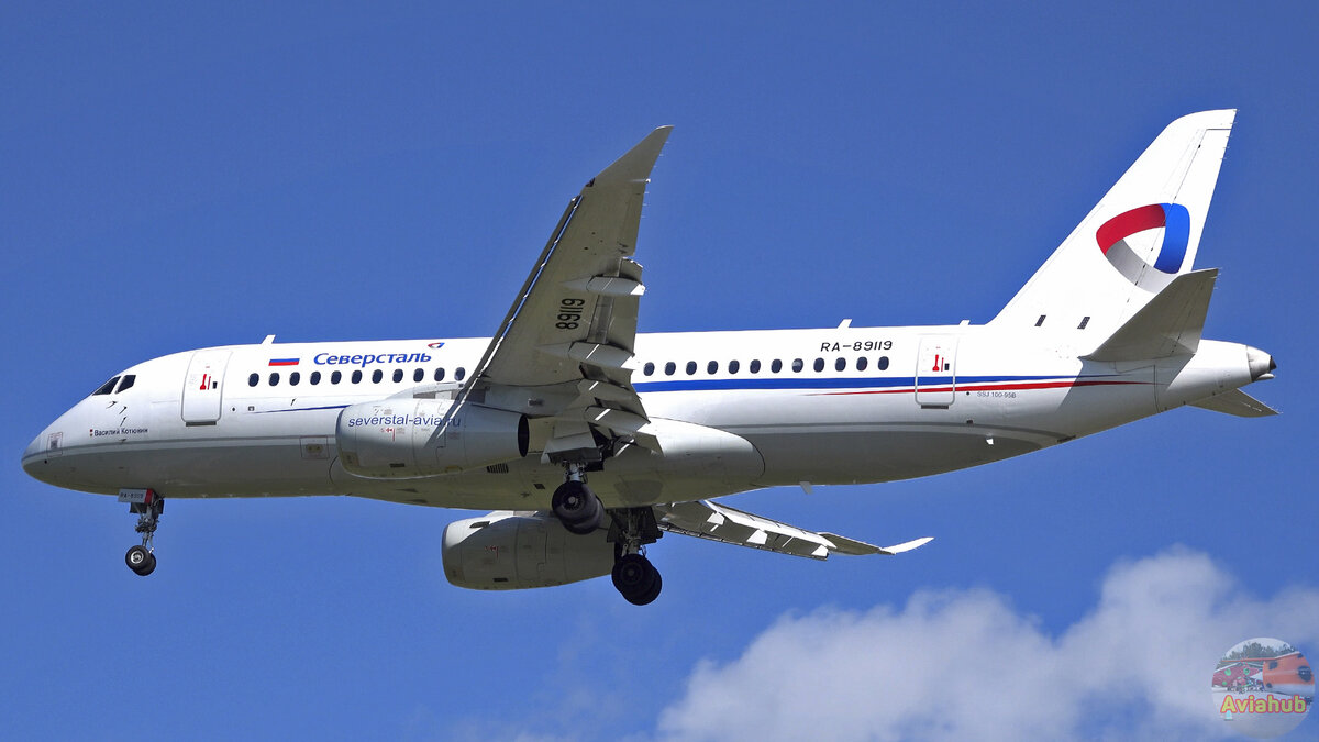 "Суперджет" авиакомпании "Северсталь"