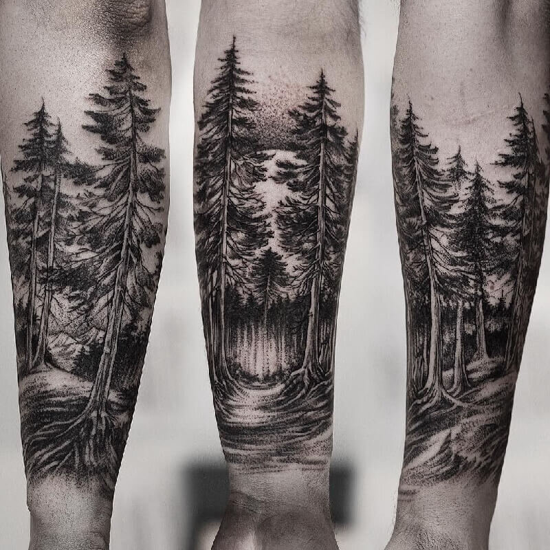 Татуировка деревья - значение, фото - Тату студия Барака