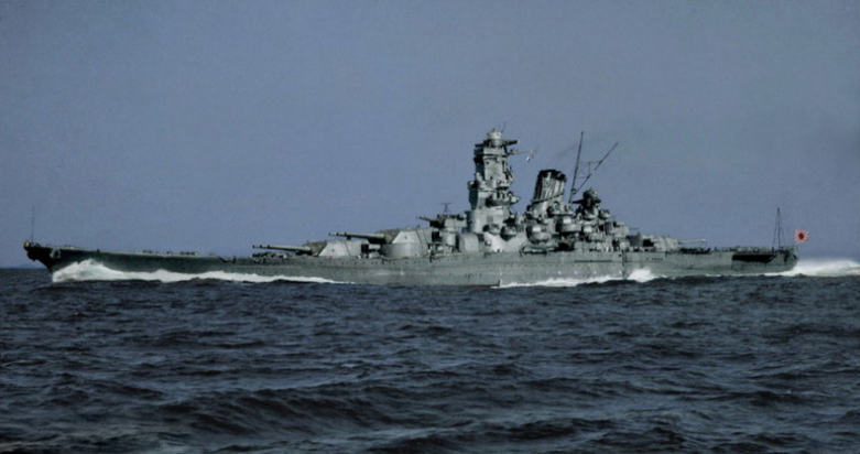 Флагман японского императорского флота линкор "Ямато". Фото в свободном доступе.