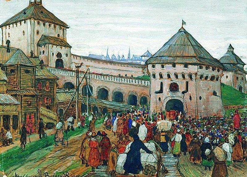 А. М. Васнецов "Старая Москва" 1896 г.