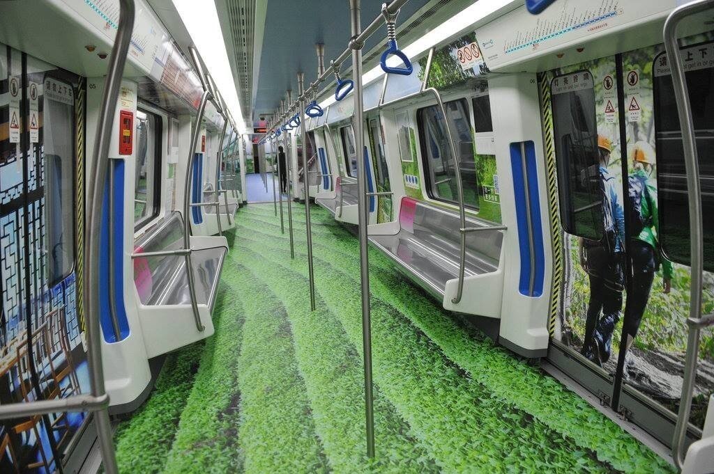 Вагон метро Китай. 