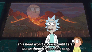 Голова не уйдет, пока Земля не покажет ей хитовую песню.