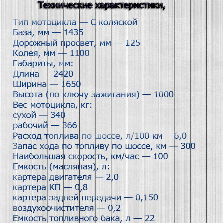 Технические характеристики, 