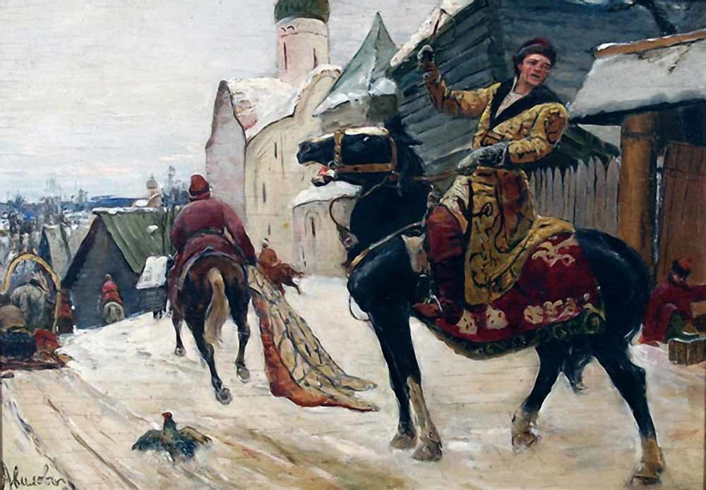 М. Авилов. Опричники в Новгороде