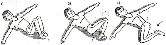Скручивания позвоночника лёжа на спине
