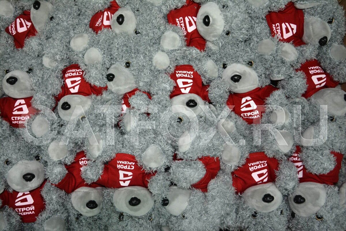 Пошив мягких игрушек в корпоративной символике на заказ