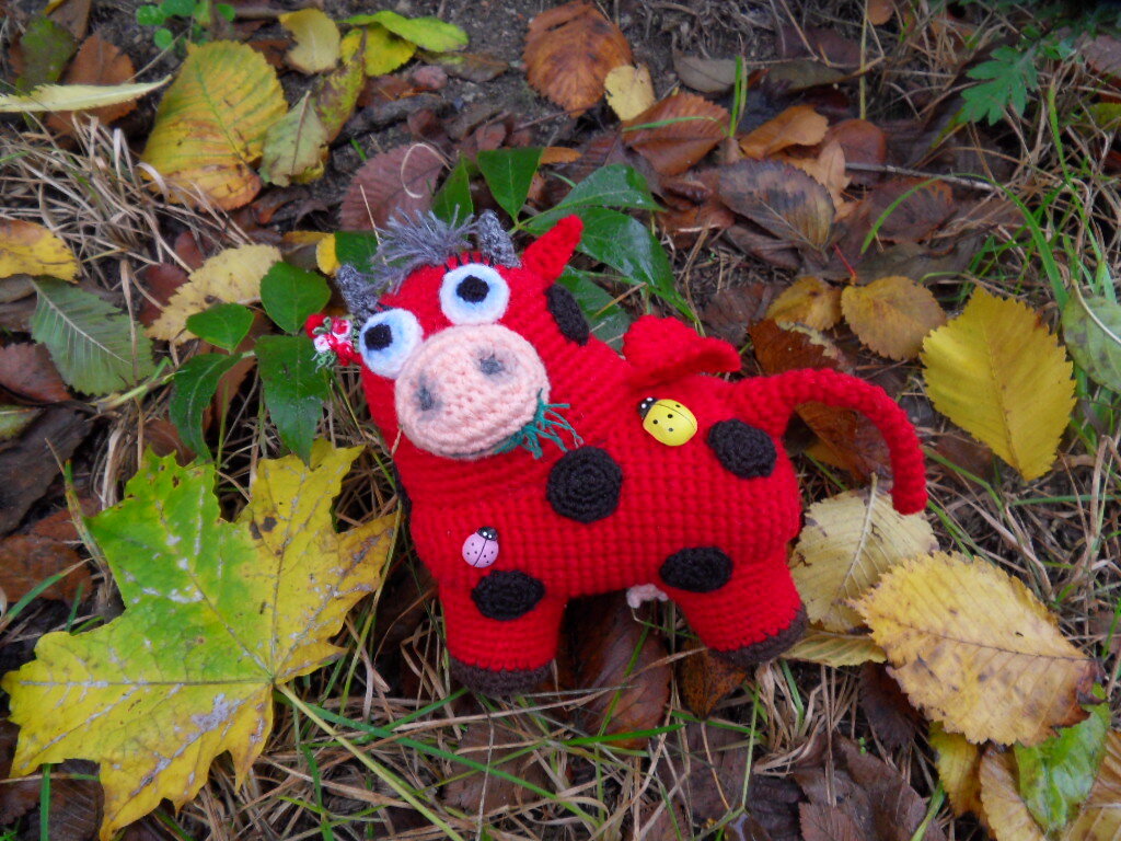 Вязаная игрушка "Божья коровка" - мастер-класс