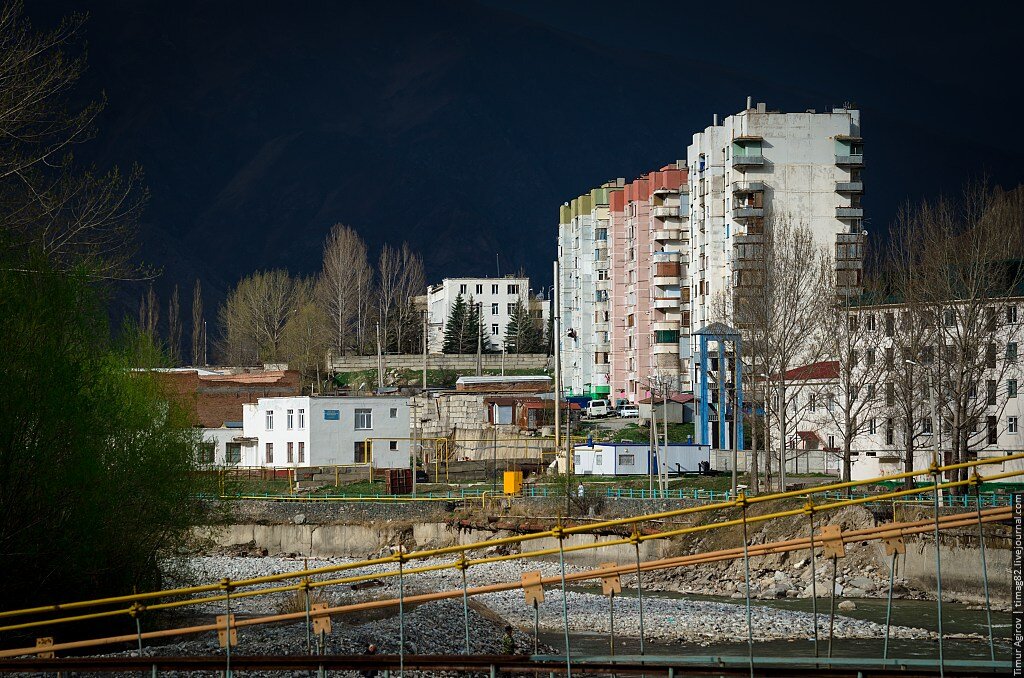 канатный мост через Баксан.