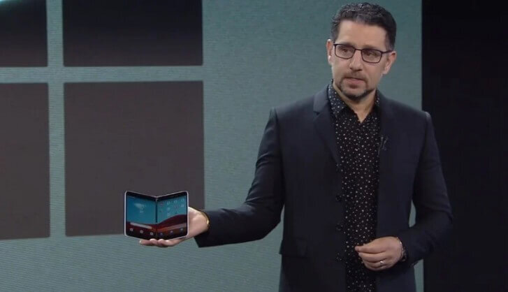 Презентация Surface Duo. Источник изображения: gsmarena.com