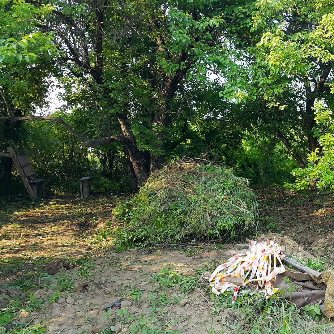 Уборка полным ходом: и таких куч мы нагребали по несколько за час