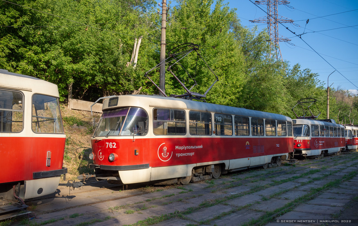 Восстановленные в Мариуполе трамвайные вагоны, фото https://transphoto.org/photo/1649898/, автор Сергей Nemtsev 