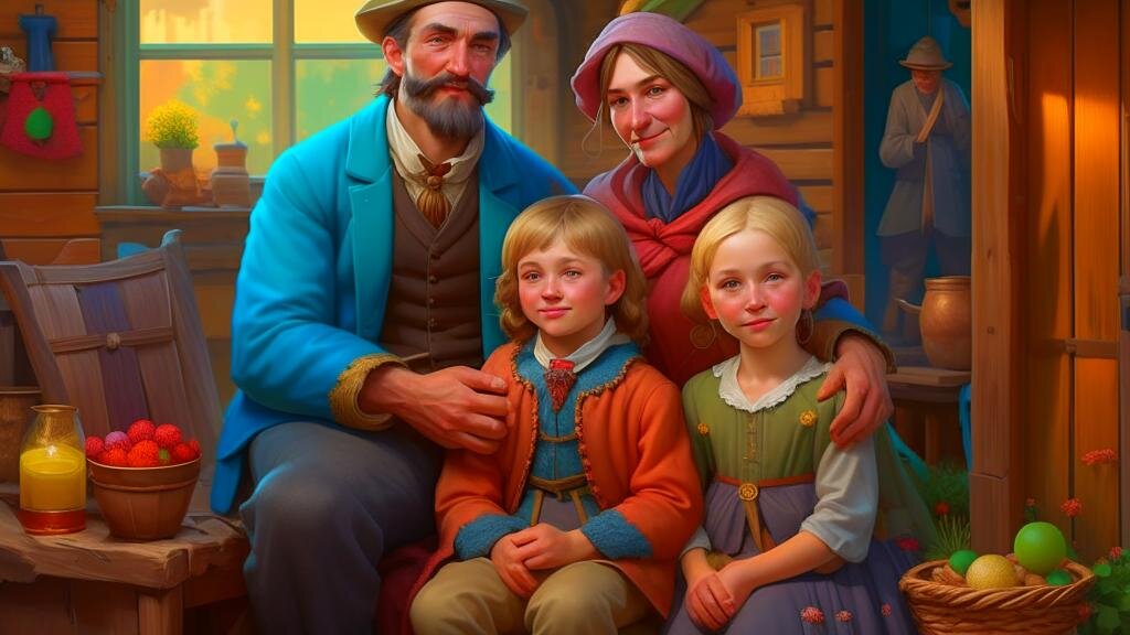 Счастливая семья. Источник изображения: https://rudalle.ru/check_kandinsky22/4aa3dade-b768-4aef-916b-1f4010b6dafa