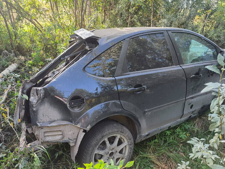    21 августа Ford вылетел с дороги в кювет