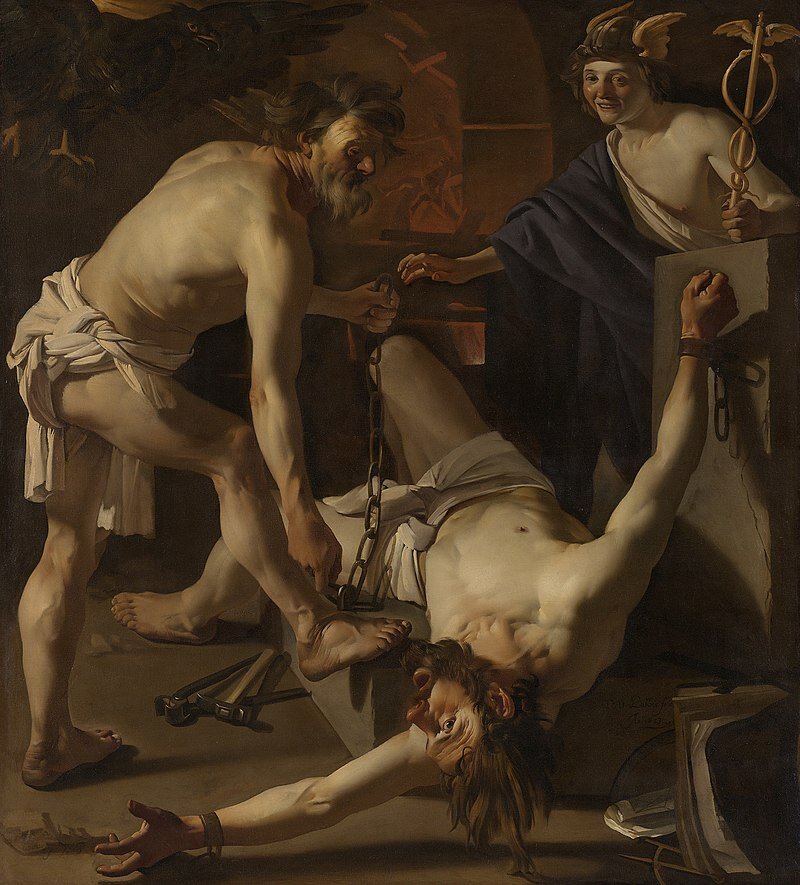 Дирк ван Бабурен "Прометей закован в цепи Вулканом", 1623 г