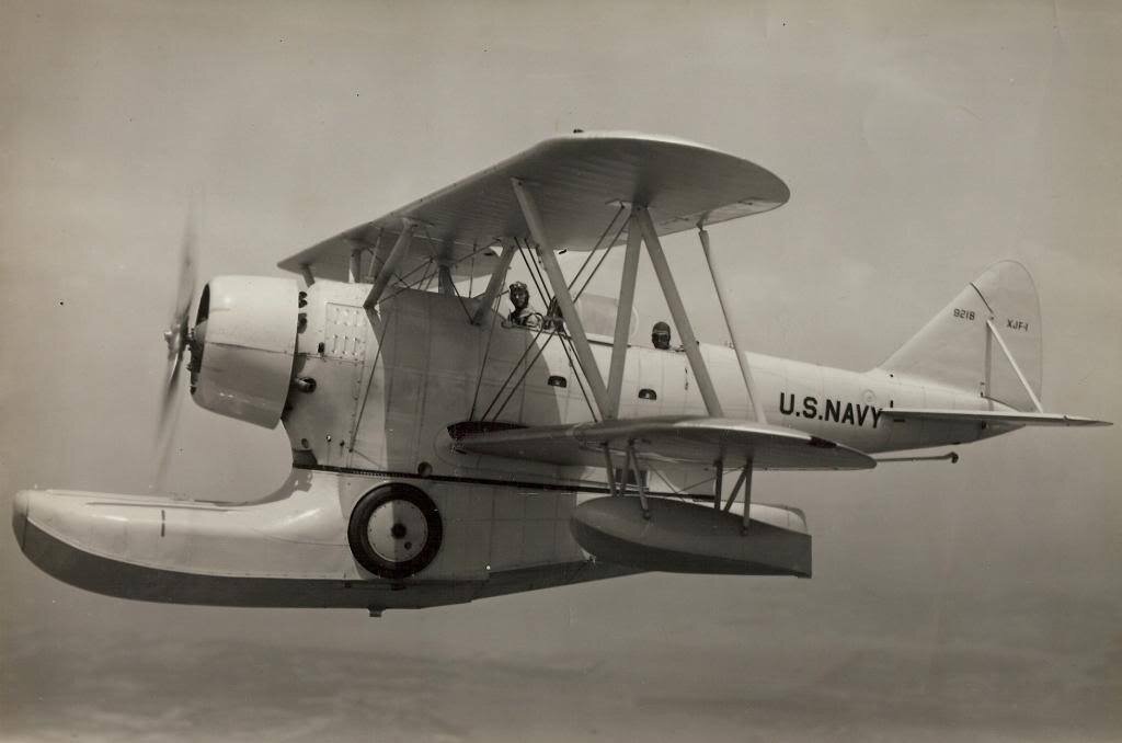 Grumman XJF-1 в полёте. 1933 год. Фото: Public domain