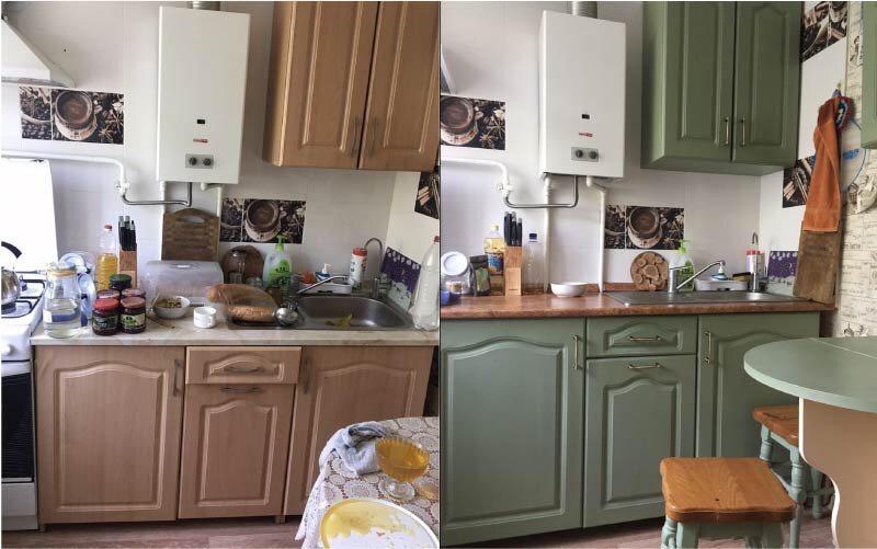 Как обновить кухонный гарнитур своими руками: стильные идеи с фото