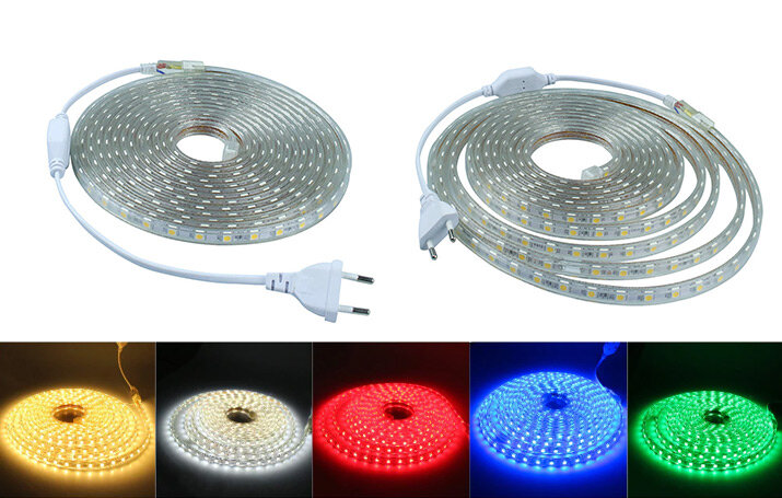 Водонепроницаемая светодиодная лента с питанием от сети 220 вольт