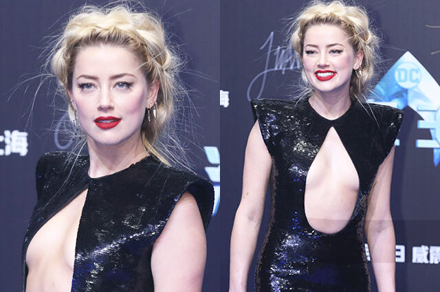 Один знаменитый журнал назвал этот выход Эмбер Херд на премьере "Аквамен" ужасным из-за выреза. Все еще не понимаю, почему:(