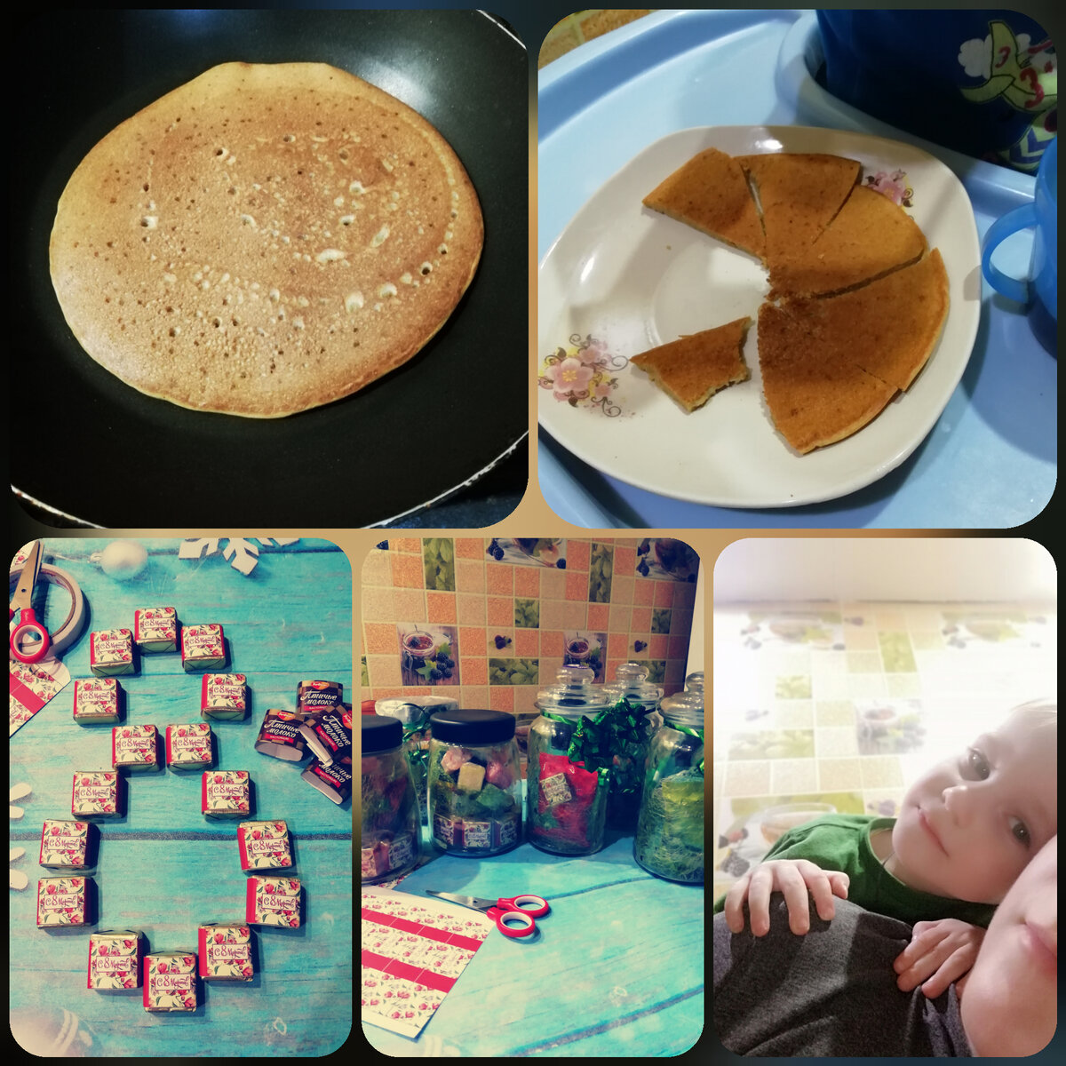 Заморочилась в этом году с подарками. Шокобокс скучно, поэтому конфетки отправились в чудные баночки + приятные мелочи.