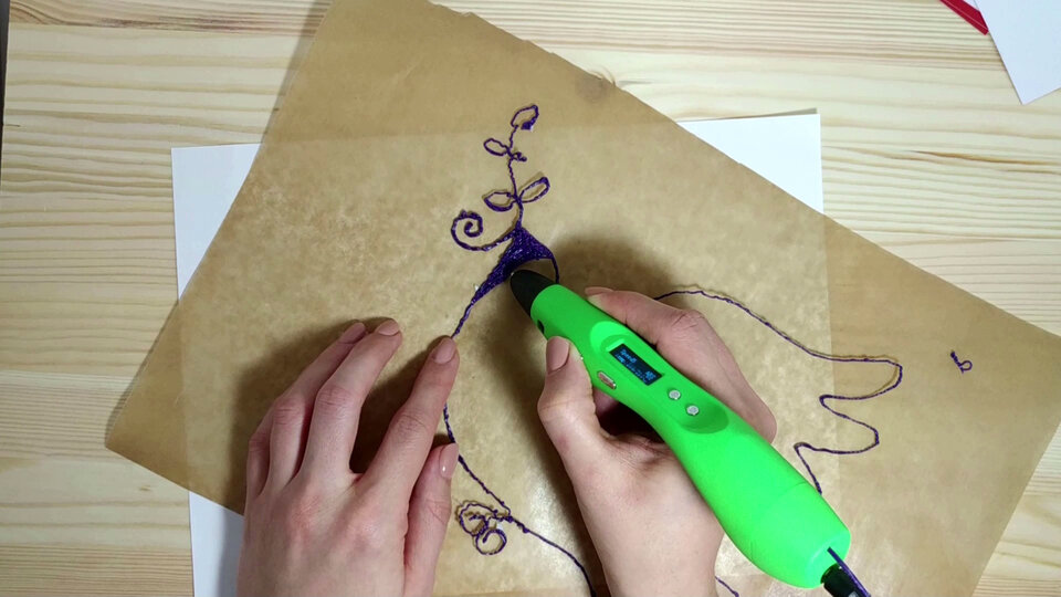 Как нарисовать 3D руку с мороженым на бумаге поэтапно